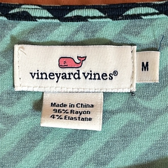 Vineyard Vines Swell Print Dress Blue and Turquoise size Medium - Picture 10 of 16